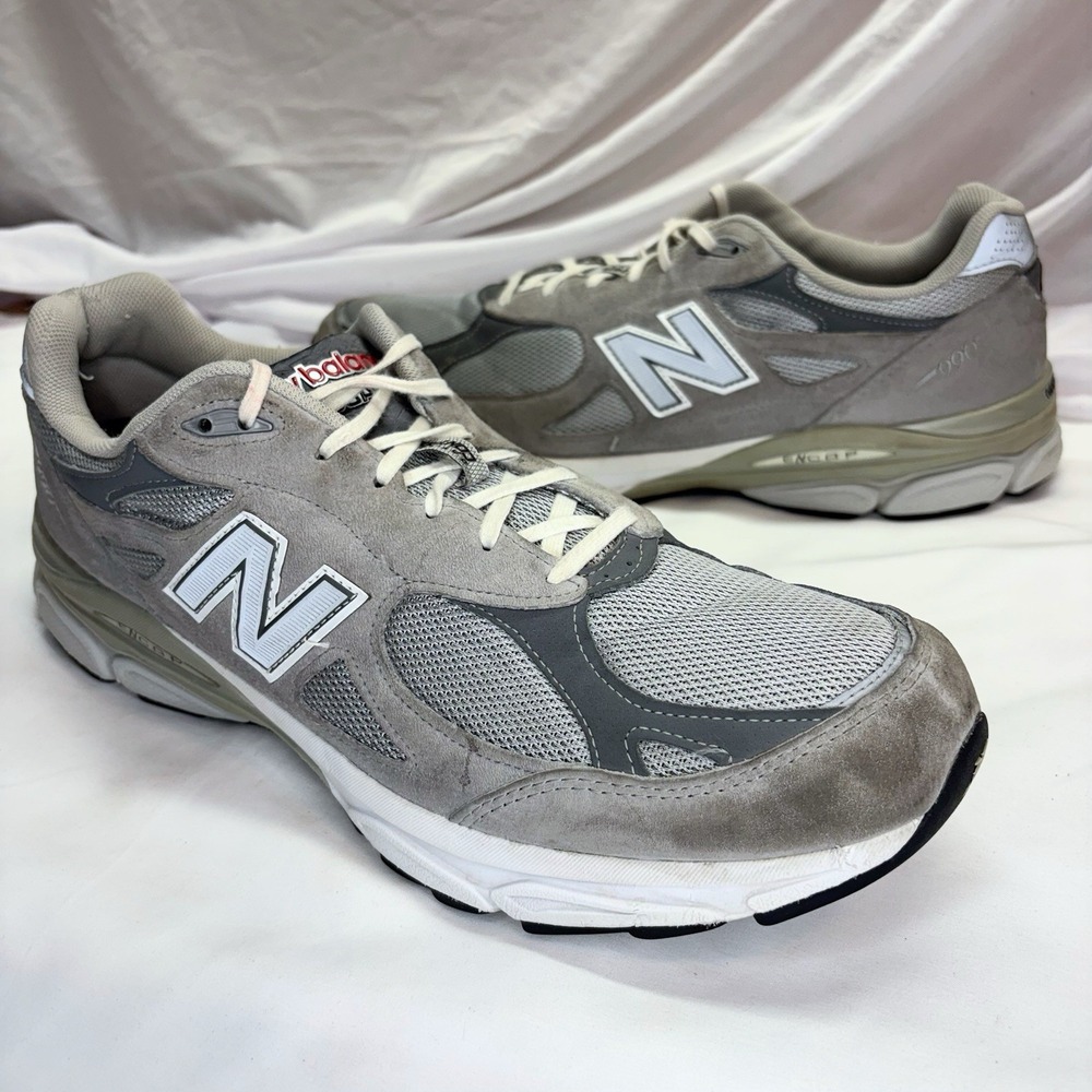 New Balance 990 V3 Mens Size 14D Gray Running Shoes Made IN USA M990GL3
